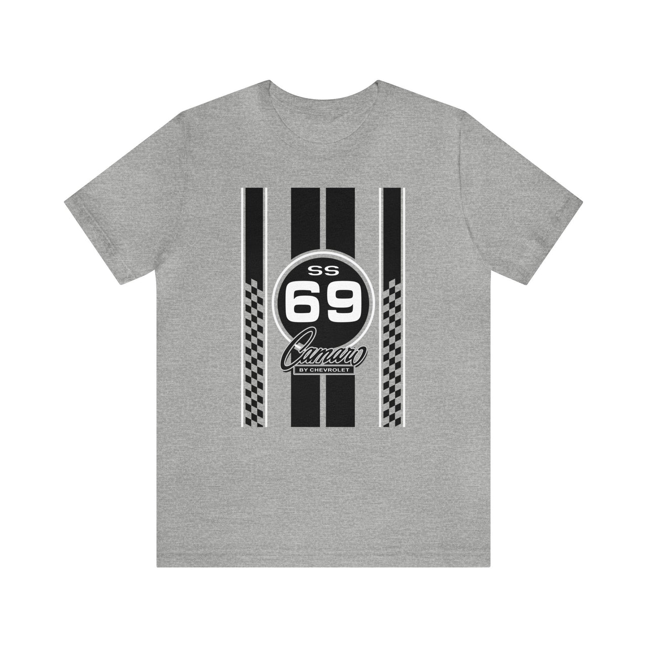 1969 Camaro SS Checkered Stripes Jersey Short Sleeve Tee