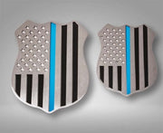 Police Shield Emblem 5" or 4" 1Pc | Stainless Steel, Choose Finish & Size-ACC-142081-corvette-store-online