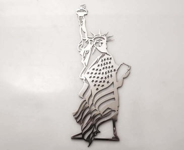 Emblem "Lady Liberty" Statue of Liberty 1Pc | Stainless Steel, Choose Finish-ACC-142104-corvette-store-online