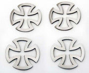 Iron Cross Emblems 4Pc | Stainless Steel, Choose Finish-ACC-172013-corvette-store-online