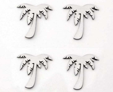 Palm Tree Emblems 4Pc | Stainless Steel, Choose Finish-ACC-172021-corvette-store-online