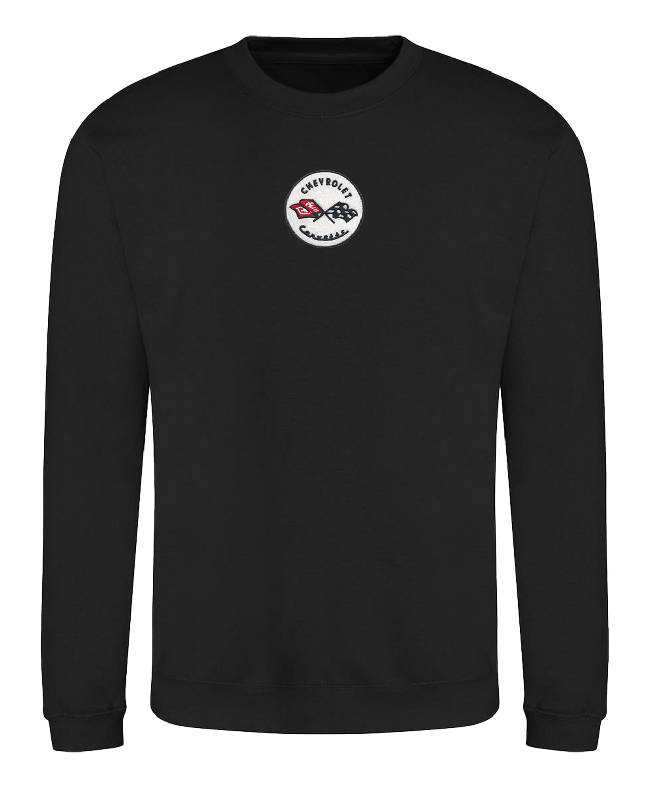 Corvette Embroidered Crew Neck Sweatshirt - Black