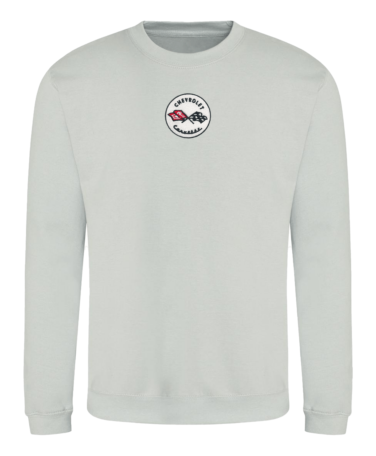 Corvette Embroidered Crew Neck Sweatshirt - Moondust Gray