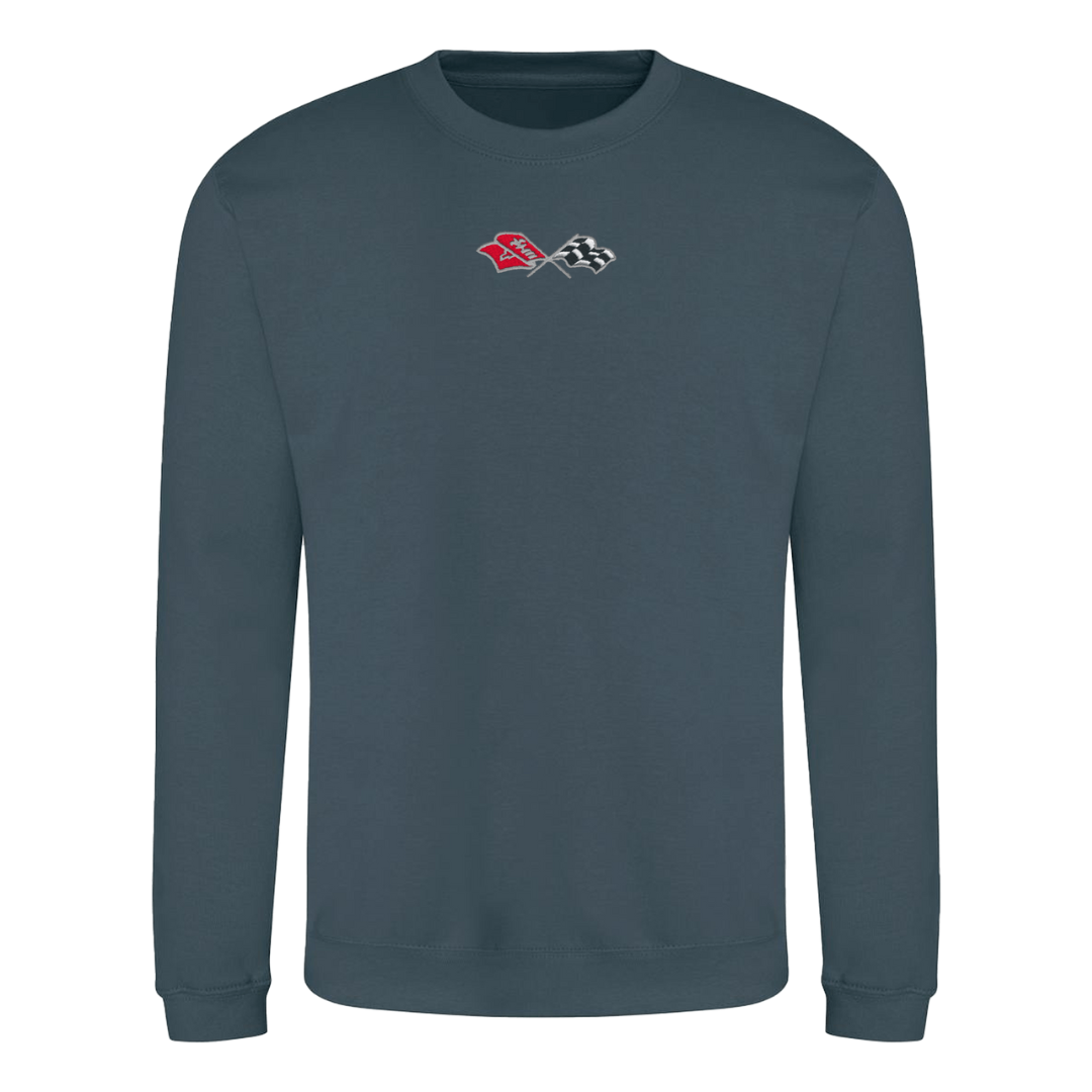 Corvette Embroidered Crew Neck Sweatshirt - Air Force Blue