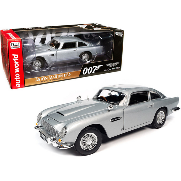 Aston Martin DB5 James Bond "No Time To Die" (2021) 1/18 Diecast Model Car by Auto World