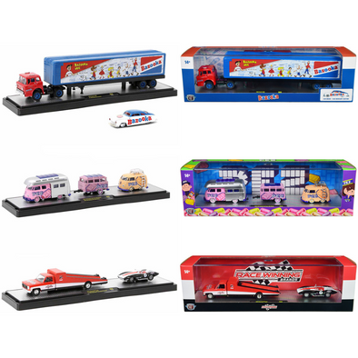 Auto Haulers Set of 3 Trucks Release 69 Limited Edition 1/64 Diecast Model Cars