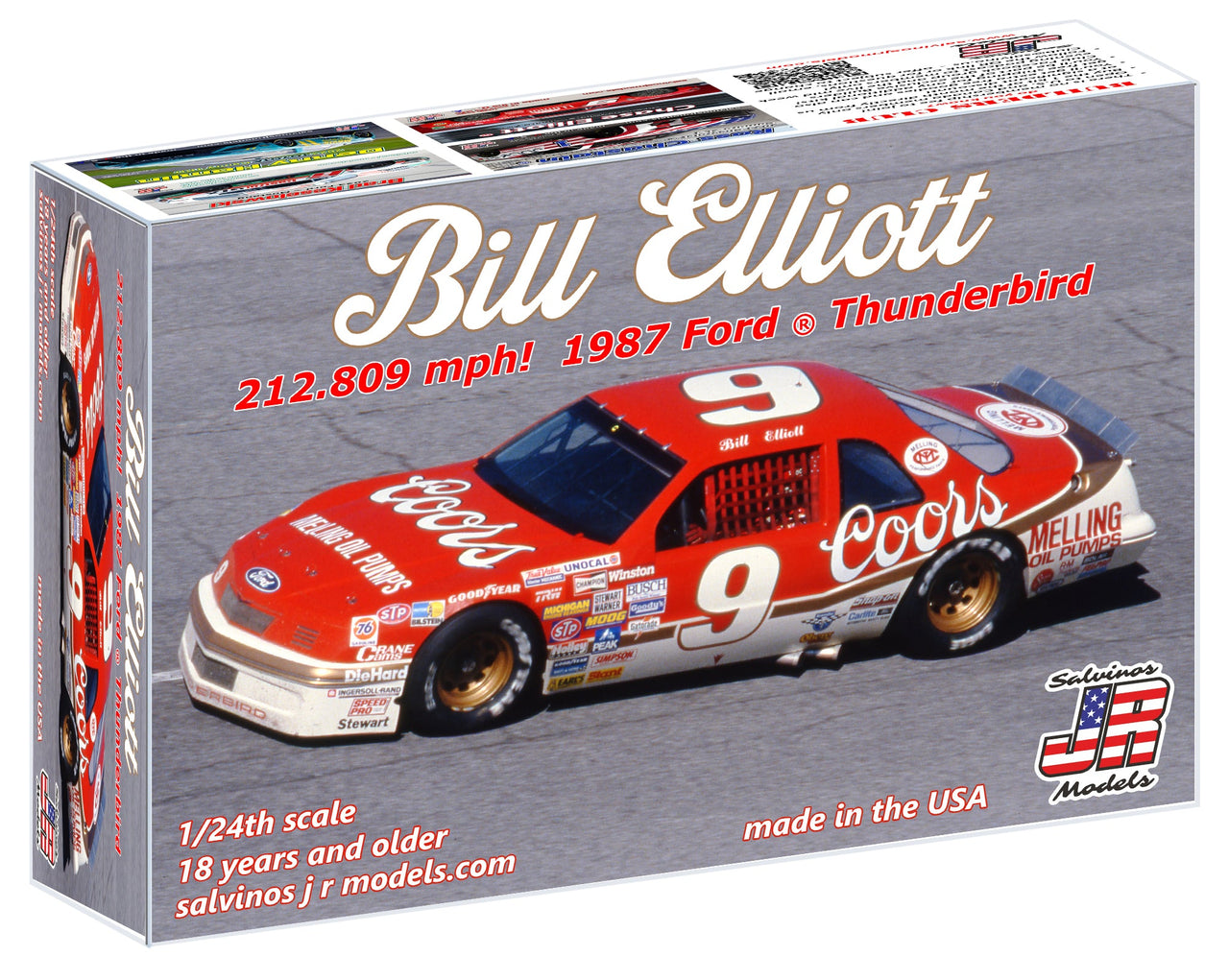 Bill Elliott 1987 Ford Thunderbird 212.809 MPH Record Car Model Car