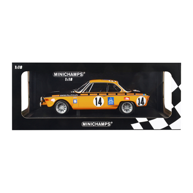 BMW 2800 CS #14 Gunther Huber - Helmut Kelleners "BMW Alpina" Winner 24 Hours of Spa (1970) Limited Edition to 564 pieces Worldwide 1/18 Diecast Model Car by Minichamps