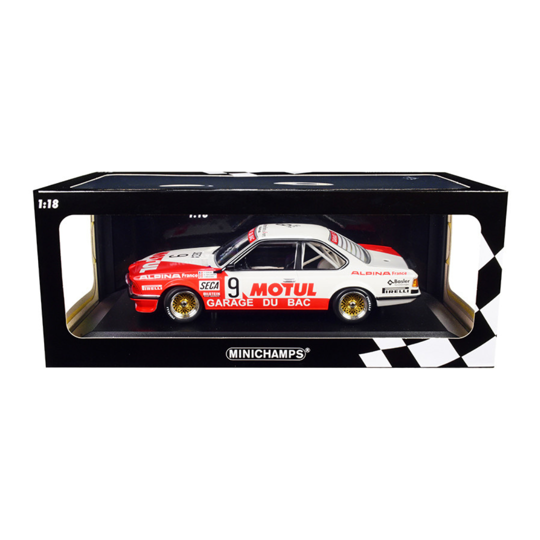 bmw-635-csi-9-r-hollinger-f-giroix-j-krucker-motul-garage-du-bac-24h-of-spa-1984-limited-edition-to-300-pieces-worldwide-1-18-diecast-model-car-by-minichamps