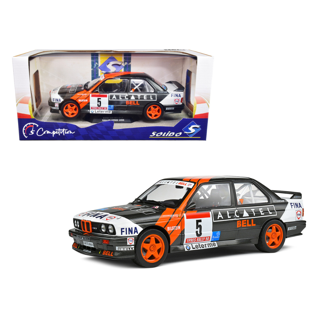 bmw-e30-m3-gr-a-5-gregoire-de-mevius-willy-lux-3rd-place-ypres-24-hours-rally-1990-competition-series-1-18-diecast-model-car-by-solido