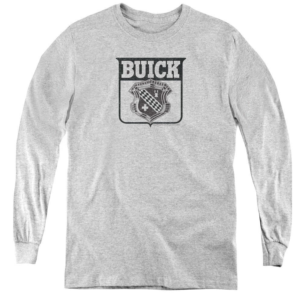 Buick 1946 Emblem Youth Long Sleeve Tee Athletic Heather