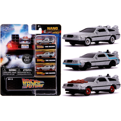 "Back to the Future" Time Machine 3-Piece Set Diecast Model Cars by Jada