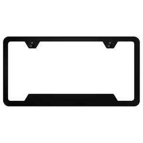 Black License Plate Frame - Powder-Coated Stainless Steel
