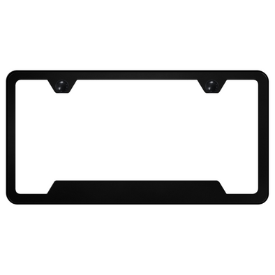 Black License Plate Frame - Powder-Coated Stainless Steel