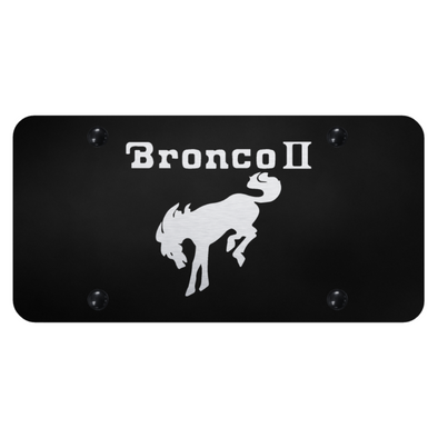 Bronco II License Plate - Laser Etched Black