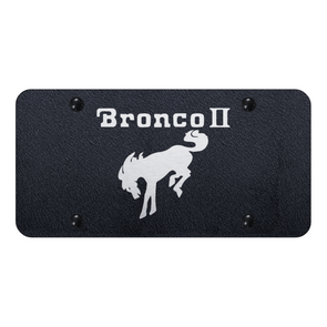 Bronco II License Plate - Laser Etched Rugged Black