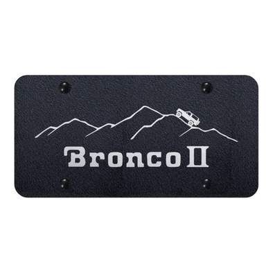 bronco-ii-mountain-license-plate-laser-etched-rugged-black