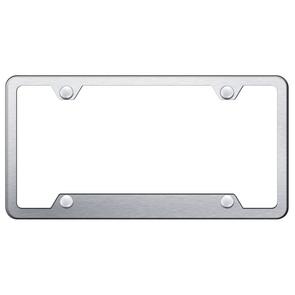 Brushed 4-Hole License Plate Frame - Stainless Steel