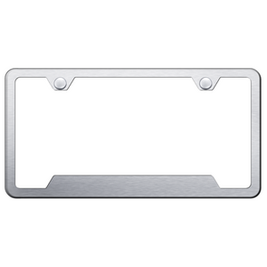 Brushed License Plate Frame - Stainless Steel