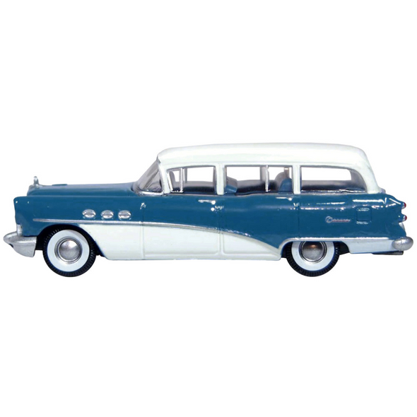 Buick Century Estate Wagon Ranier Blue 1/87 (HO) Scale Diecast Model Car by Oxford Diecast