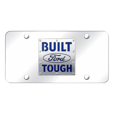 built-ford-tough-license-plate-brushed-on-mirrored