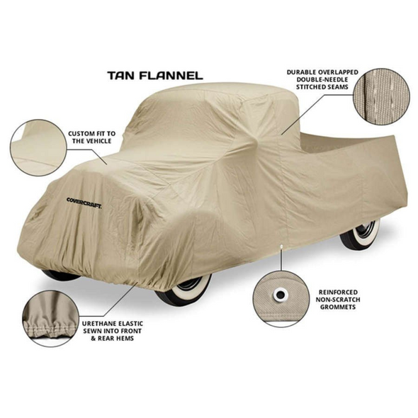 C2 Corvette Custom Tan Flannel Indoor Car Cover (1963-1967)