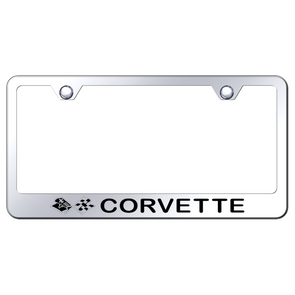 C3 Corvette License Plate Frame - Mirrored Stainless Steel