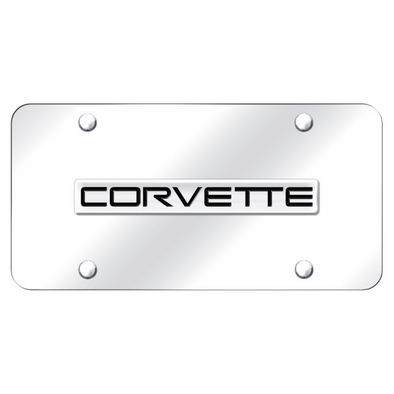 C4 Corvette License Plate - Chrome on Chrome