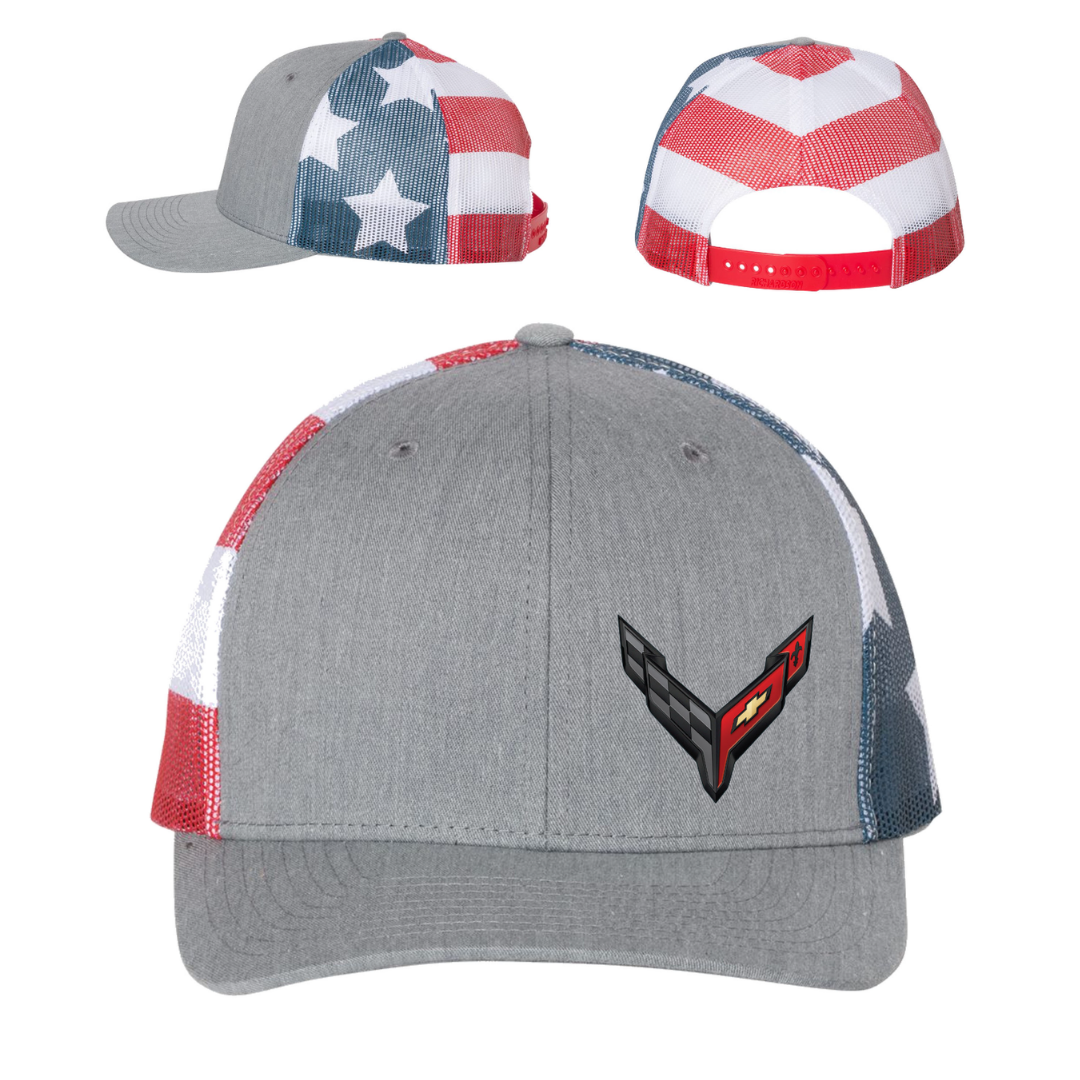 Corvette Americana Trucker Hat – Flag Mesh Snapback