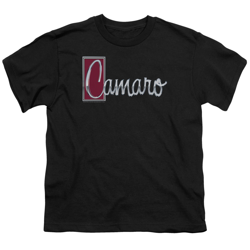 Chevrolet Camaro Script - Youth Short Sleeve - Black