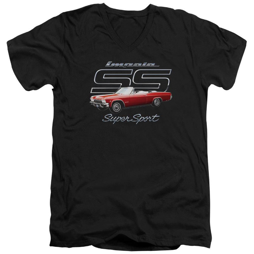 Chevrolet Impala SS-Adult Slim Fit V Neck Cotton-Black