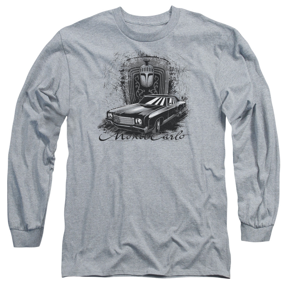 Chevrolet Monte Carlo Drawing-Adult Long Sleeve-Athletic Heather