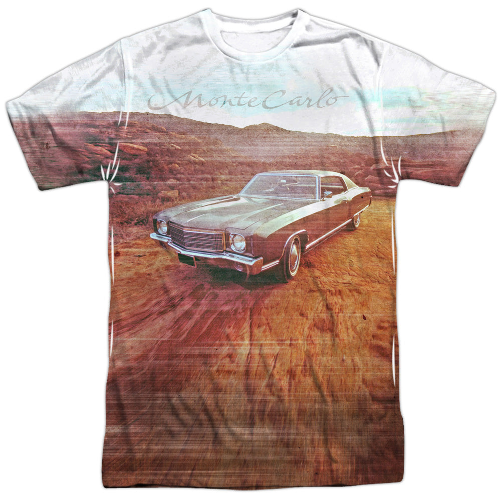 Chevrolet Monte Carlo Old Photo-Adult Regular Fit Short Sleeve-White