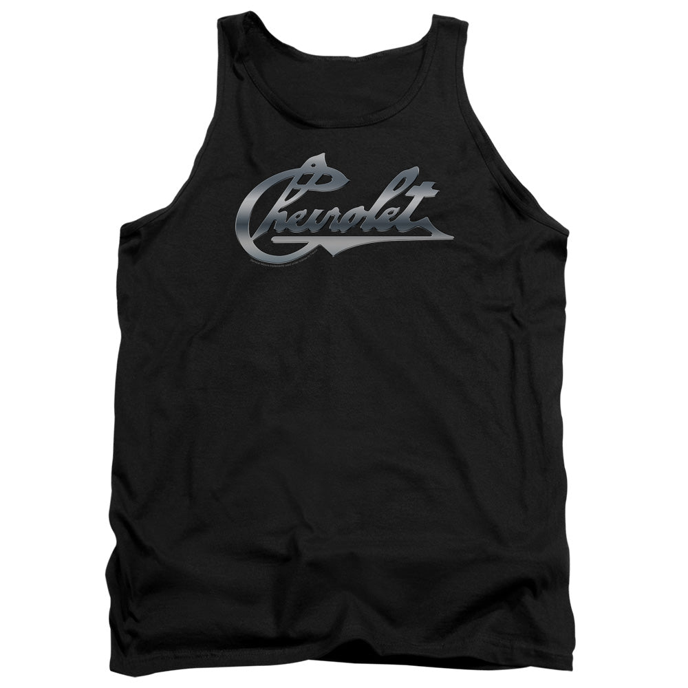 Chevrolet Chrome Vintage Chevy Bowtie-Adult Tank Top-Black