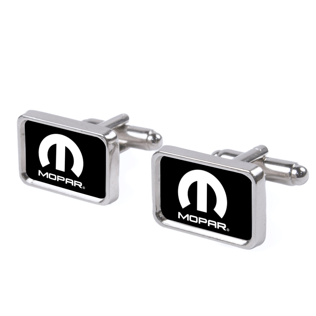 Dodge Mopar Logo Black & White Cufflink Set