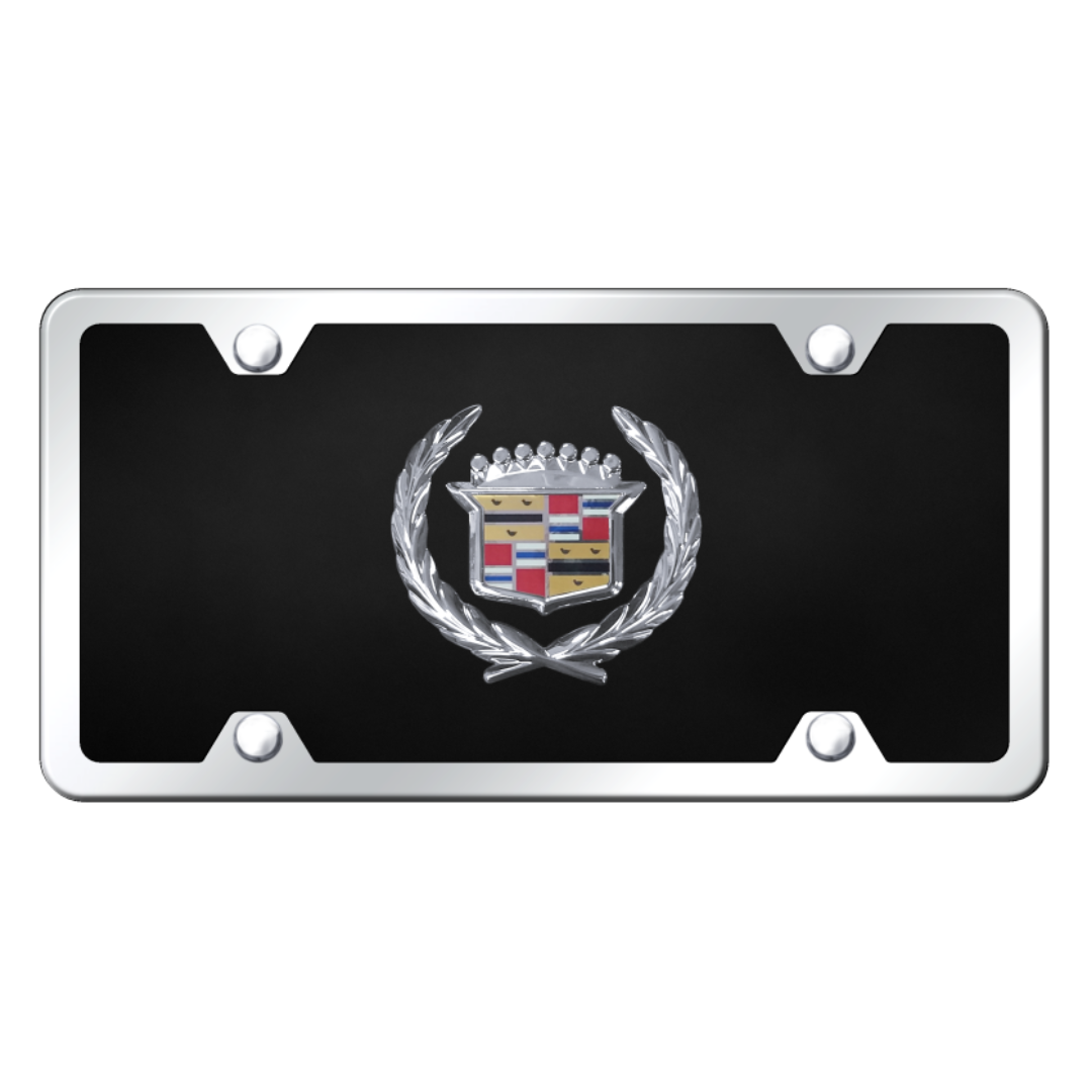 cadillac-license-plate-kit-chrome-on-black