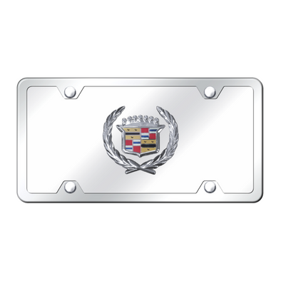 Cadillac License Plate Kit - Chrome on Mirrored
