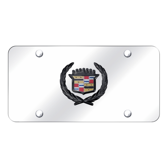 cadillac-license-plate-black-pearl-on-mirrored