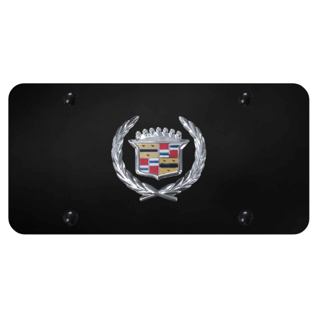 cadillac-license-plate-chrome-on-black