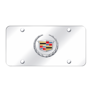 cadillac-logo-license-plate-chrome-on-mirrored