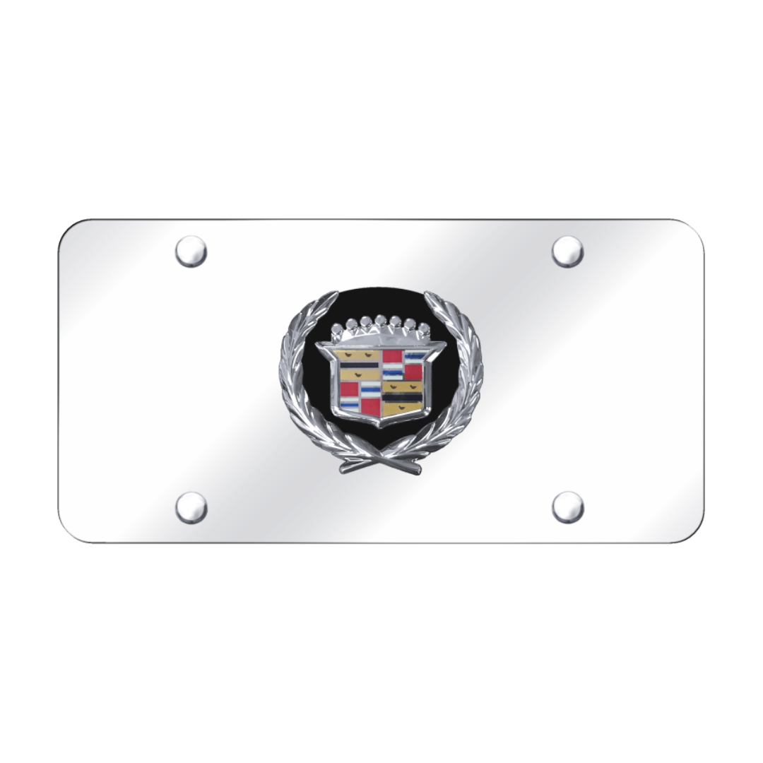 cadillac-license-plate-chrome-on-mirrored