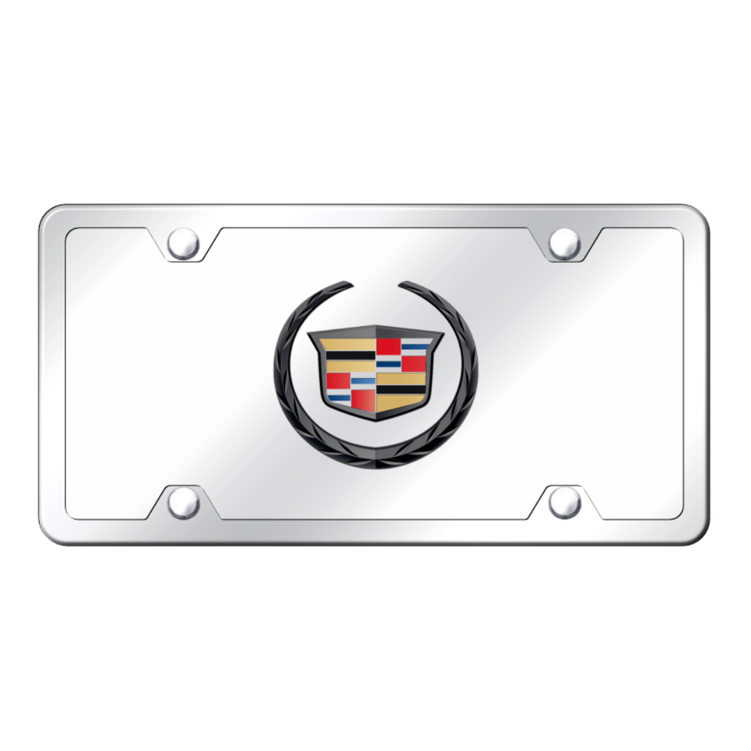 cadillac-logo-license-plate-kit-black-pearl-on-mirrored-1