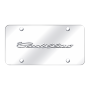 cadillac-script-license-plate-chrome-on-mirrored