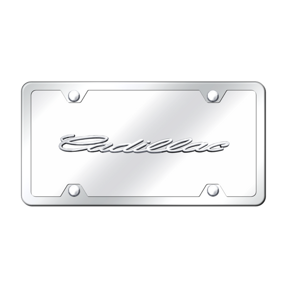 cadillac-script-license-plate-kit-chrome-on-mirrored