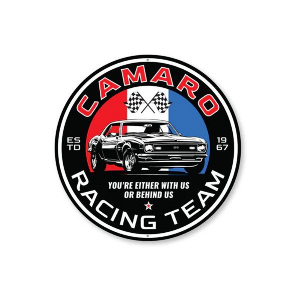 Camaro Racing Team Aluminum Sign