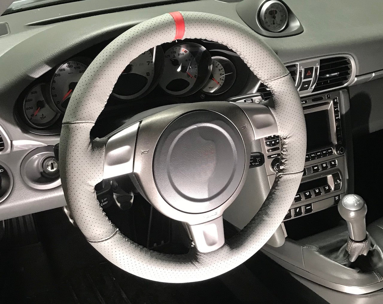 2005-12 Porsche 911 (997) steering wheel cover - wheel type 2