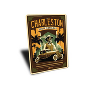 charleston-south-carolina-classic-car-aluminum-sign