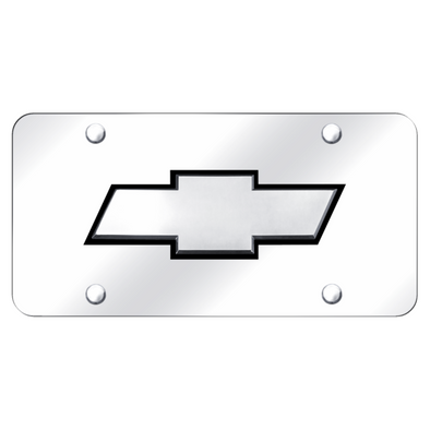 Chevrolet Bowtie 3D Logo Chrome License Plate