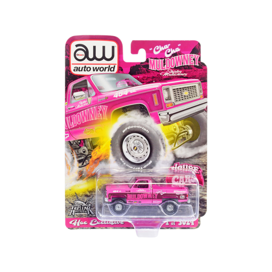 Chevrolet Cheyenne 10 Pickup Truck Pink "Cha Cha" Shirley Muldowney 1/64 Diecast