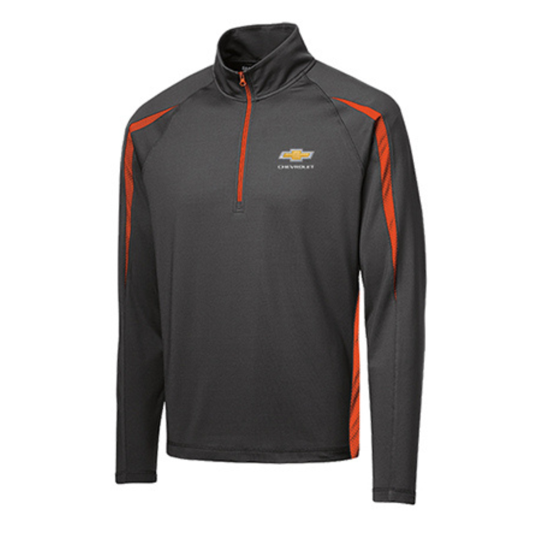 chevrolet-gold-bowtie-1-2-zip-stretch-pullover